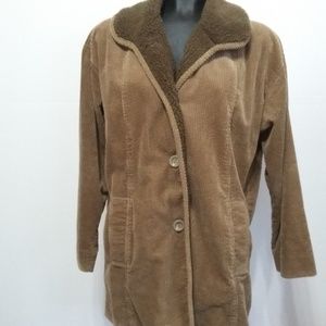 J Jill brown corduroy coat